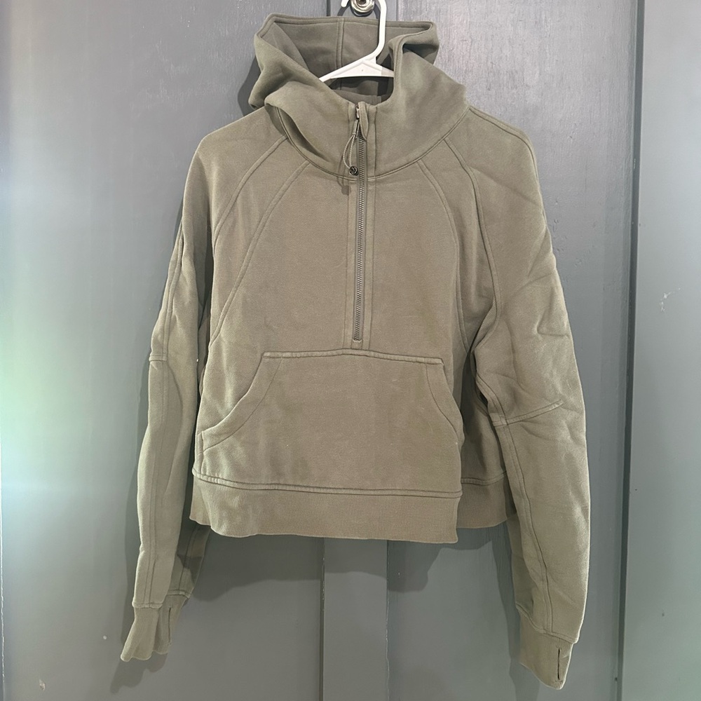 Lululemon Oversized Scuba Half Zip - M/L - Grey Sage